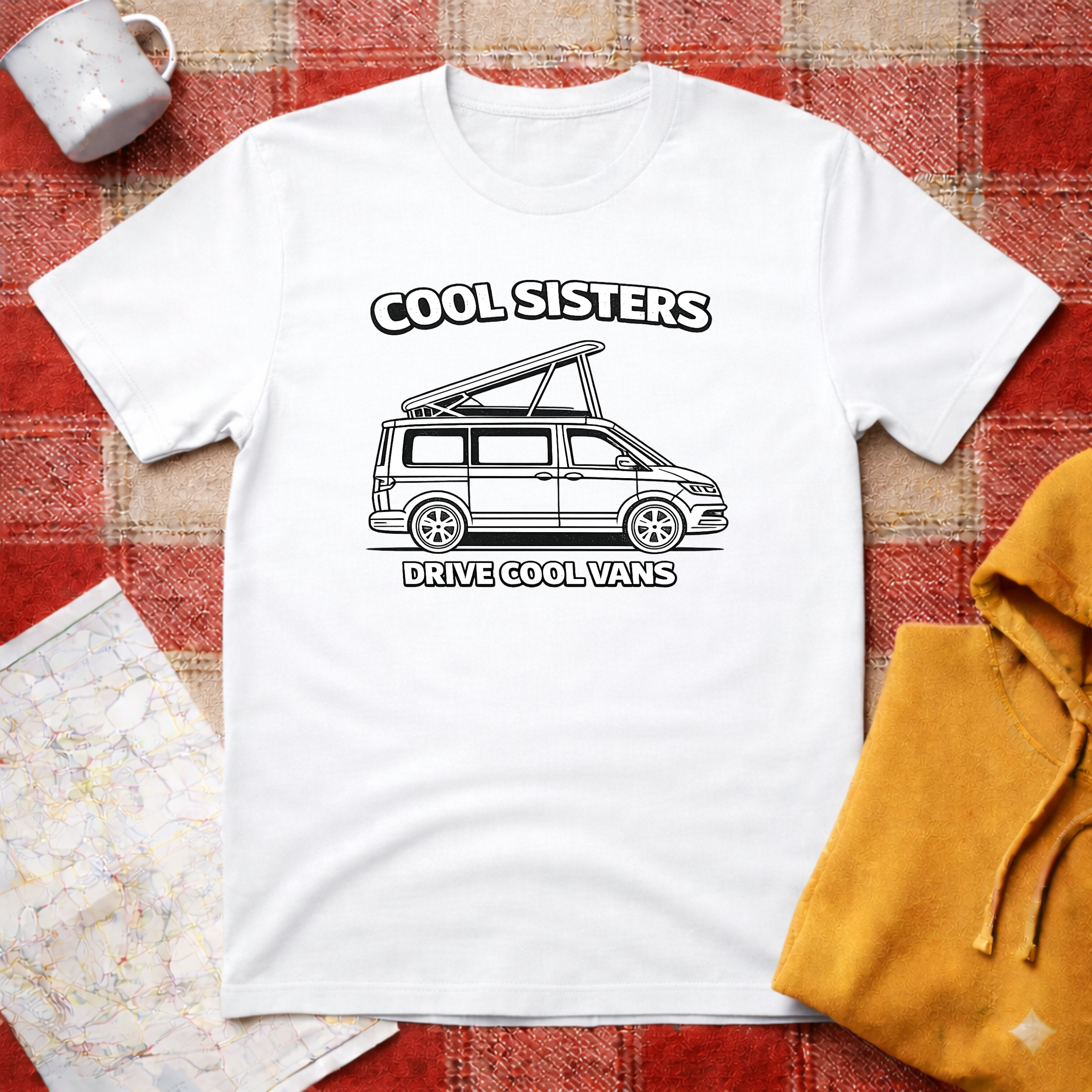 Cool Sisters, Drive Cool Vans- T-shirt