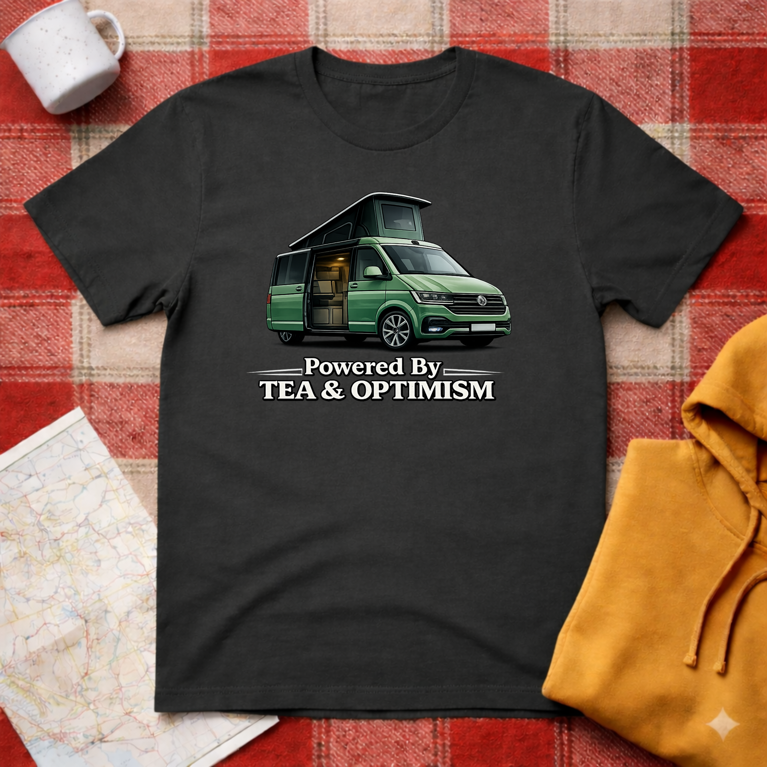 Powered By Tea & Optimism - T-shirt