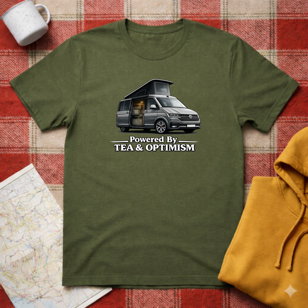 Powered By Tea & Optimism - T-shirt