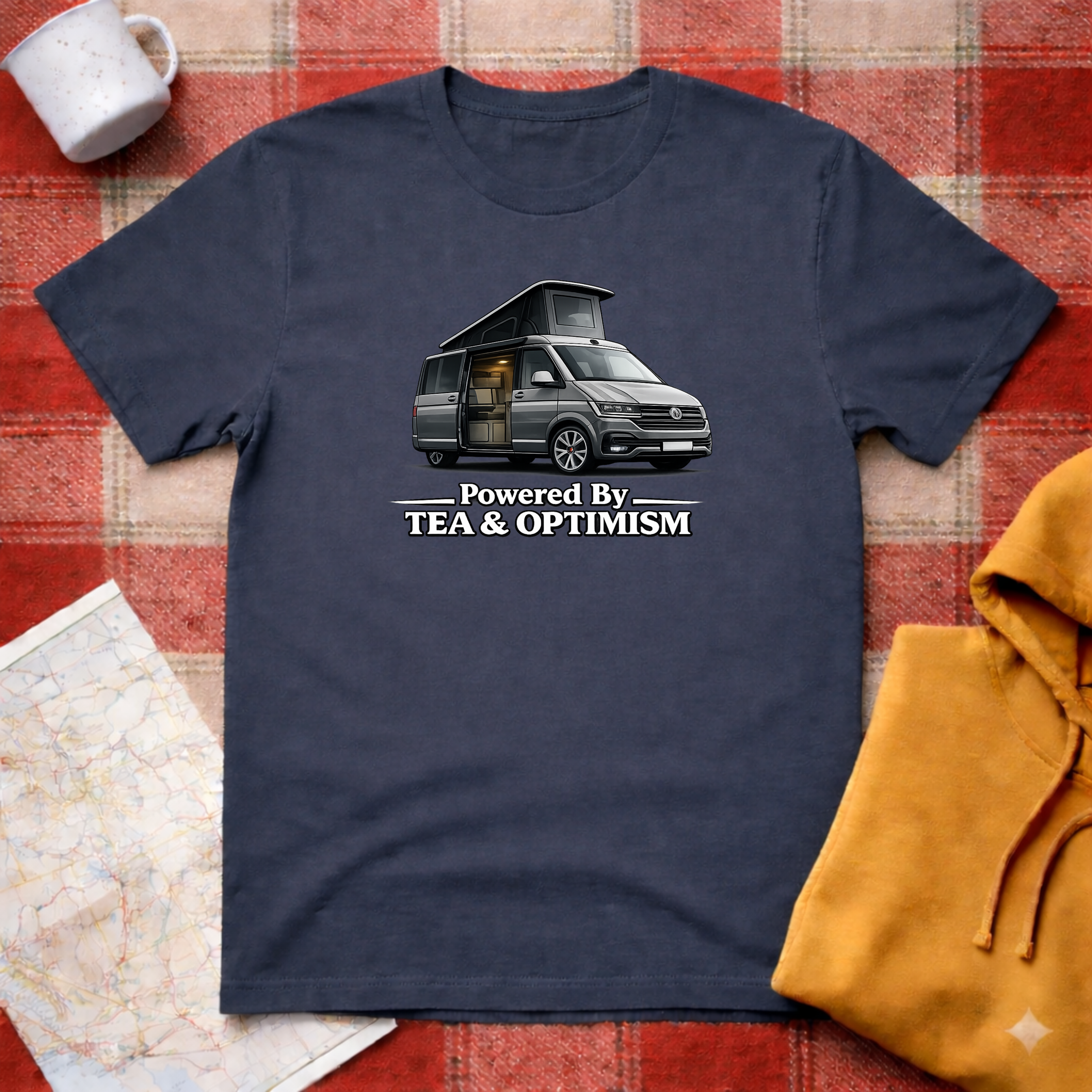 Powered By Tea & Optimism - T-shirt