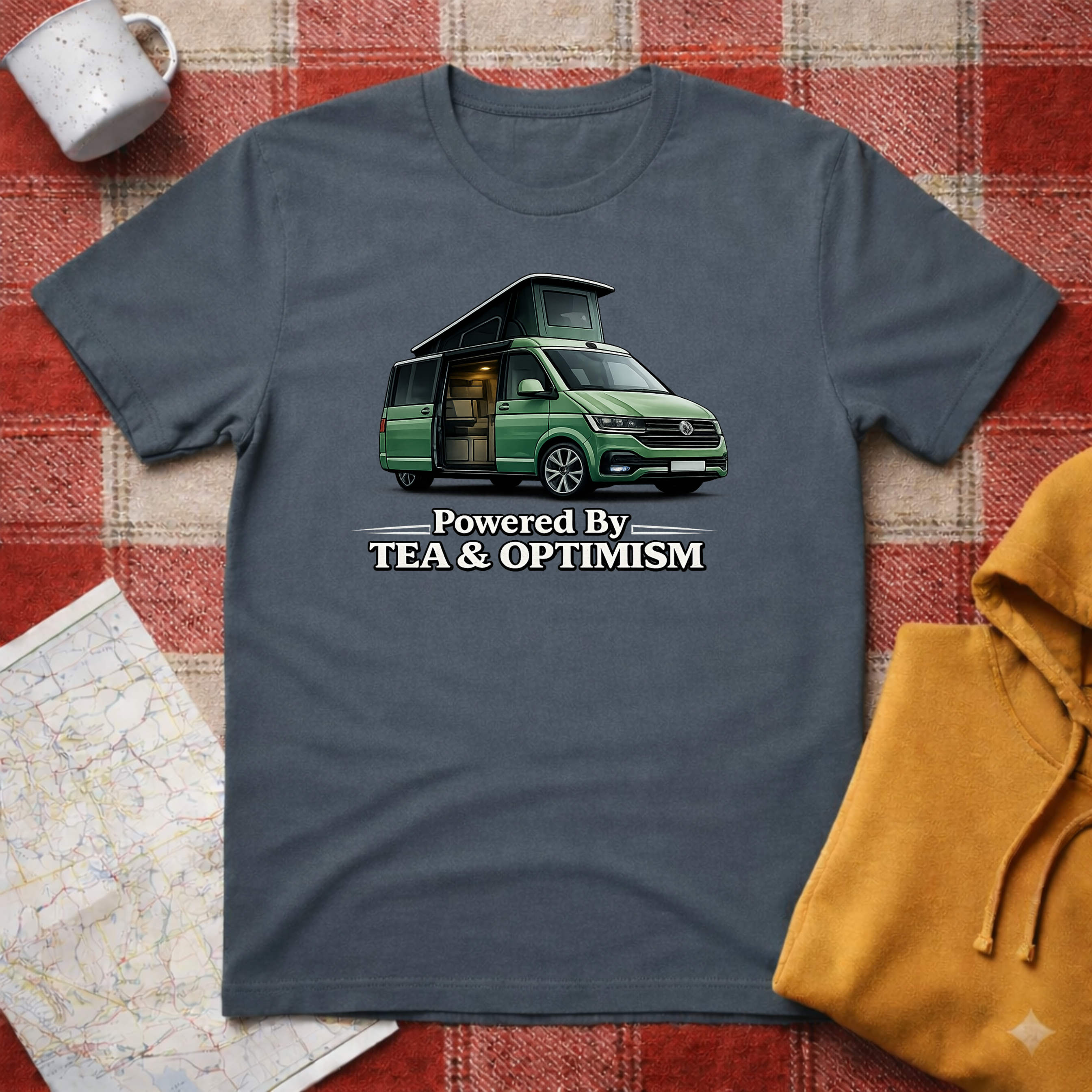 Powered By Tea & Optimism - T-shirt