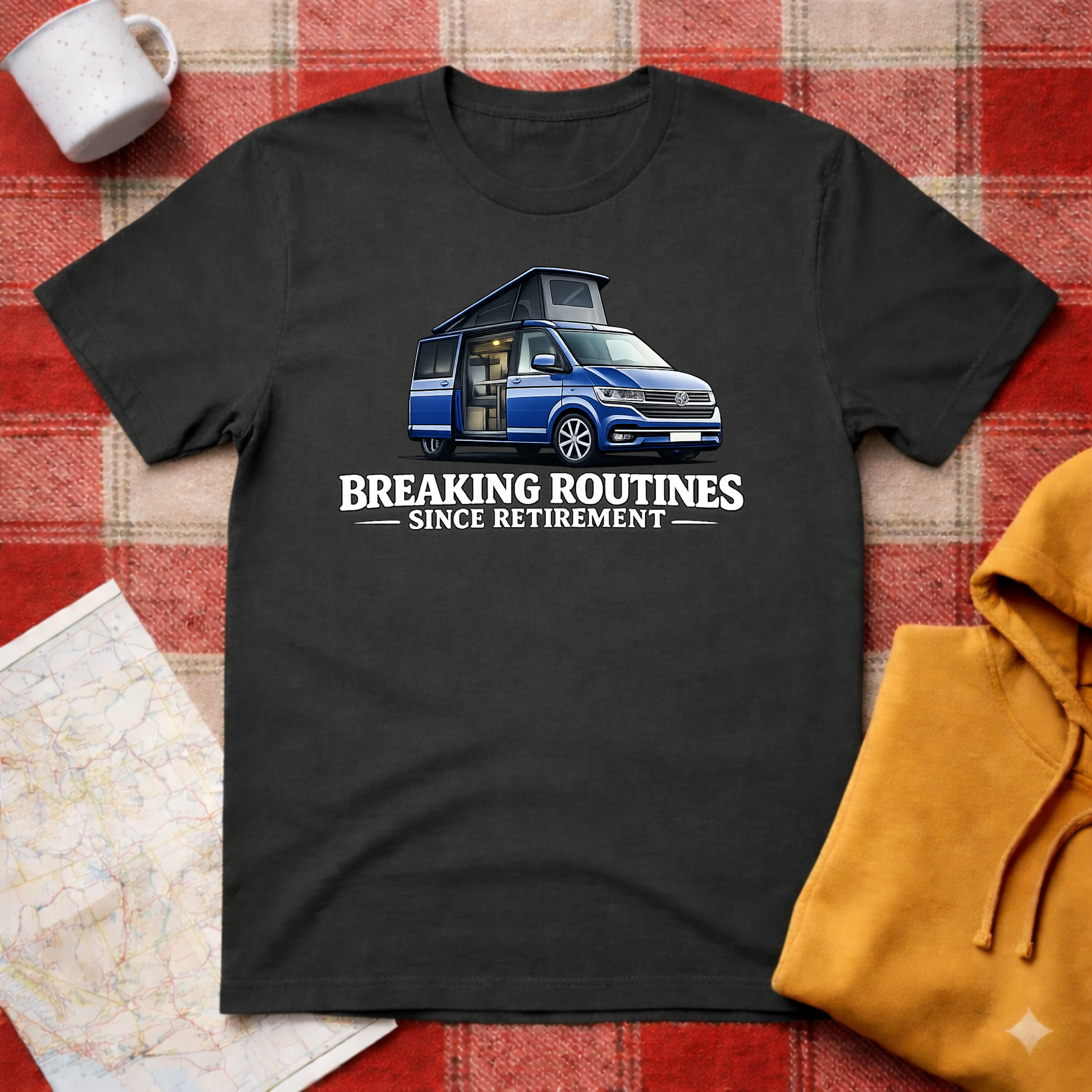 Breaking Routines- Blue Camper- T-Shirt