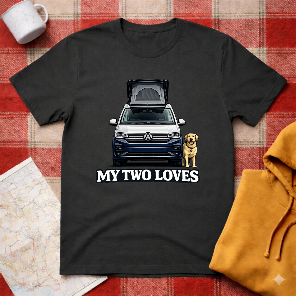 My Two Loves-Labrador-  T-shirt