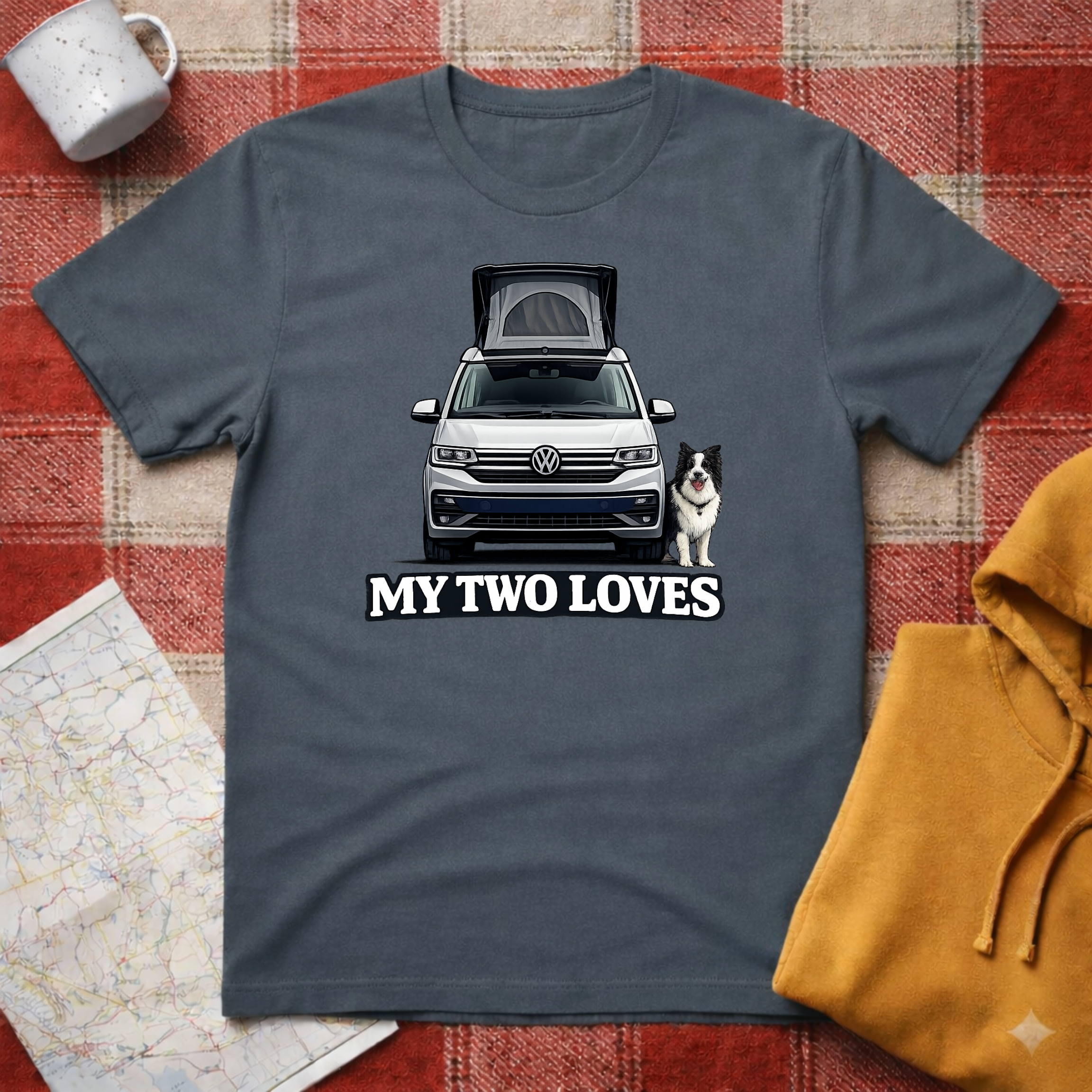 My Two Loves- Collie- T-shirt