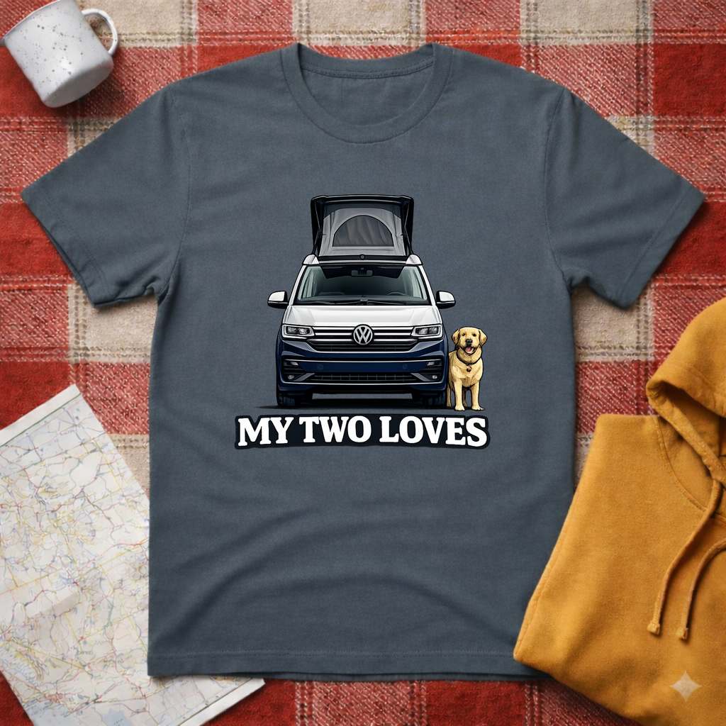 My Two Loves-Labrador-  T-shirt