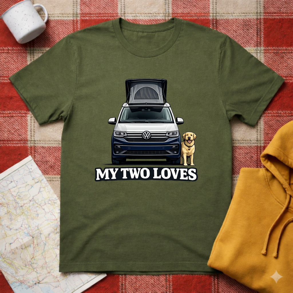 My Two Loves-Labrador-  T-shirt
