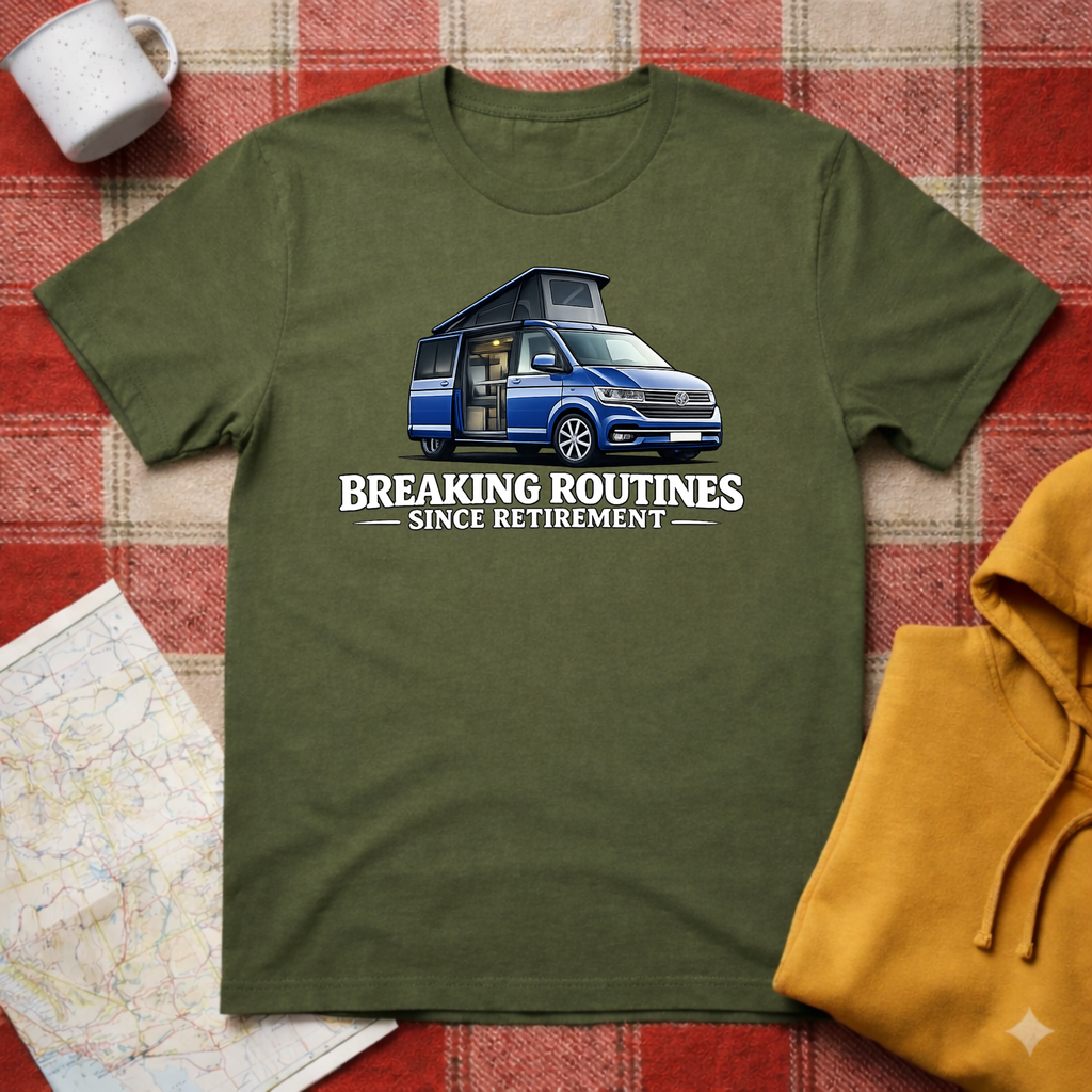 Breaking Routines- Blue Camper- T-Shirt