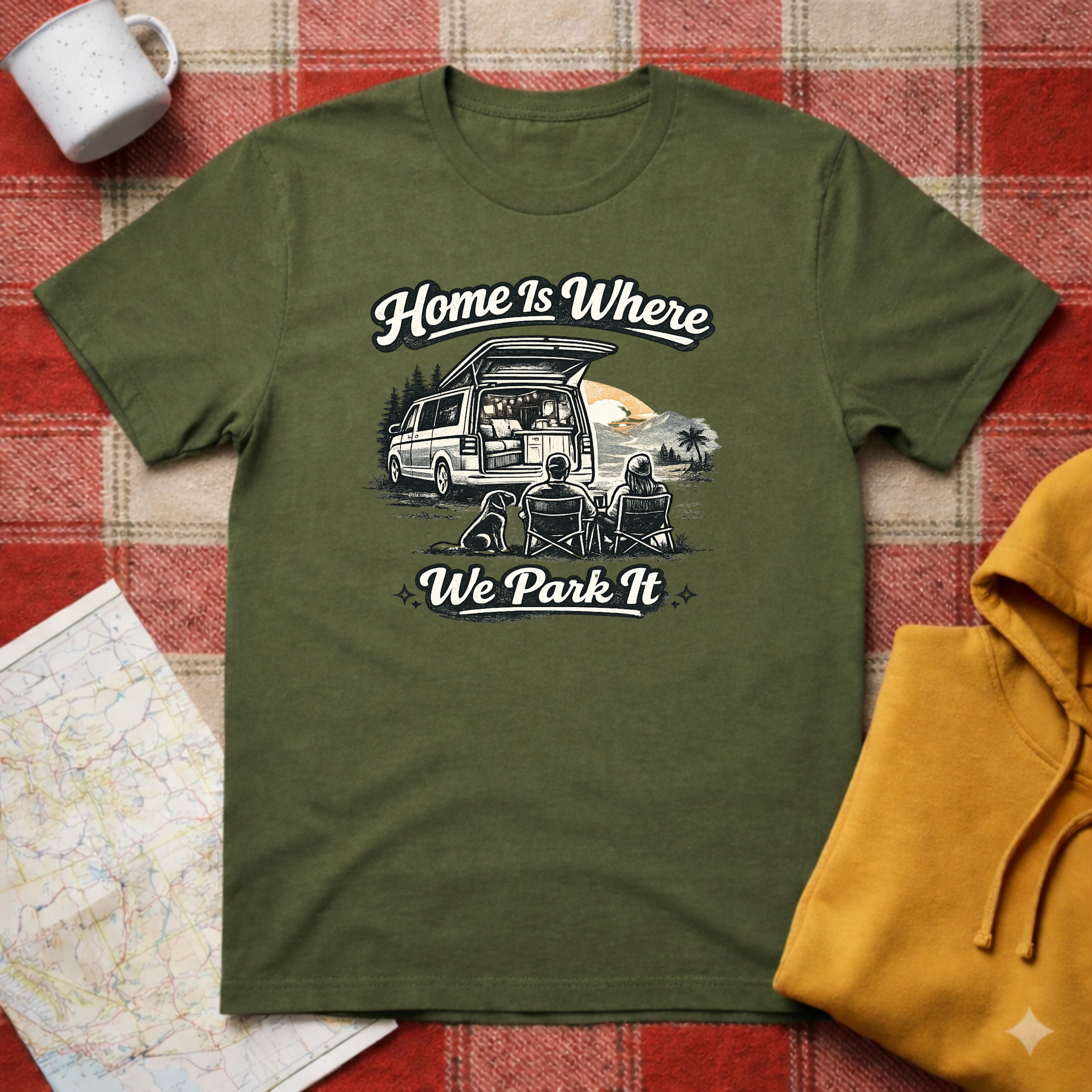 Home Is Where We Park It- T-shirt
