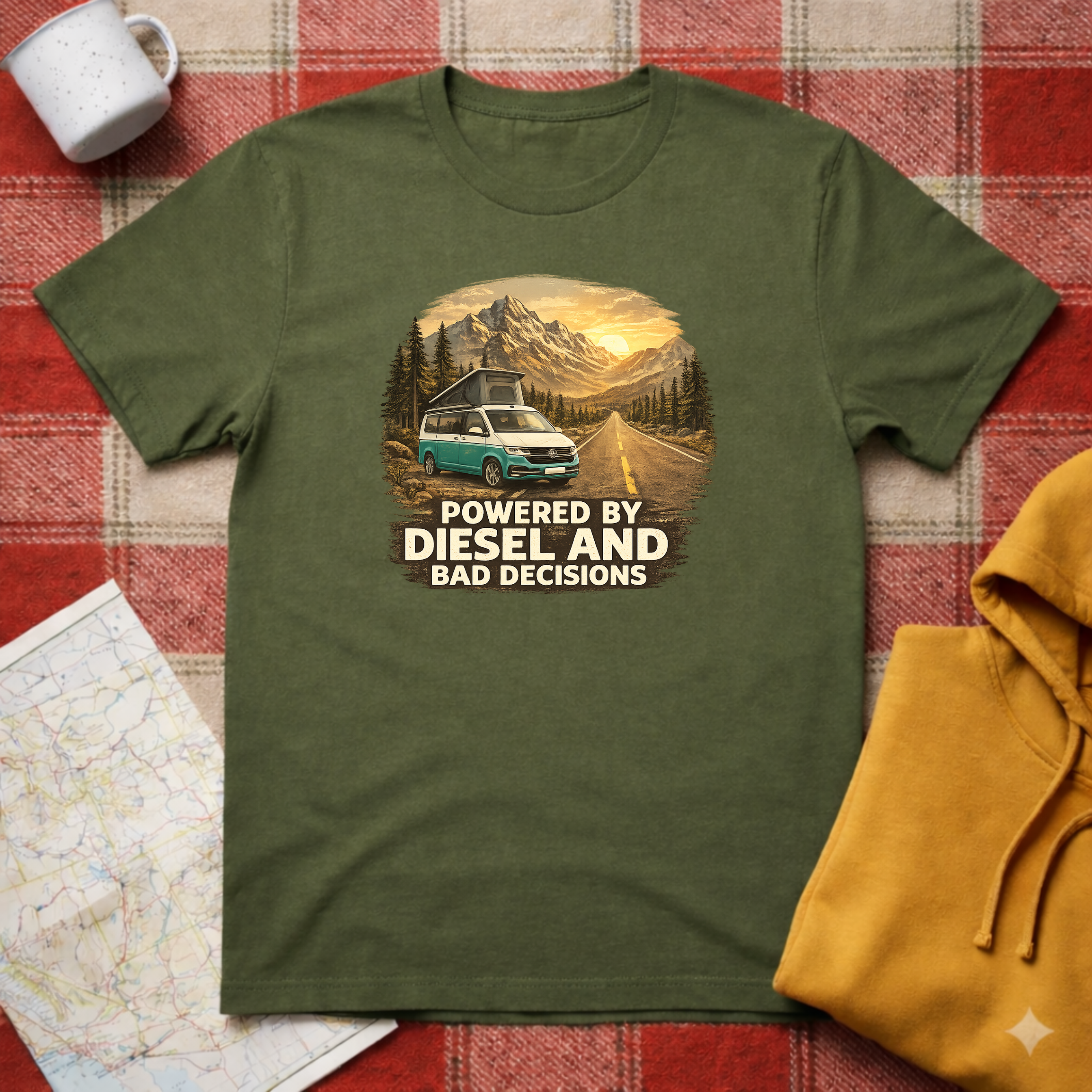 Powered By Diesel & Bad Decisions- T-shirt