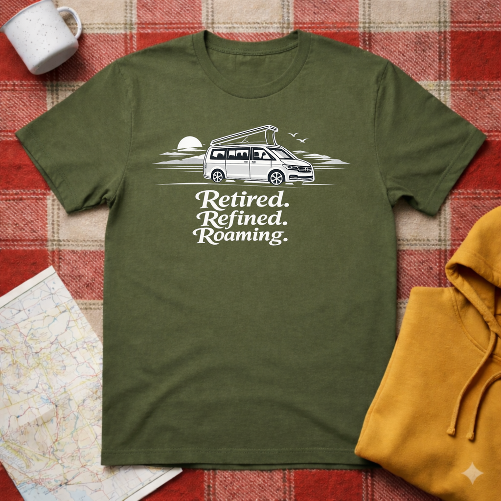 Retired, Refined, Roaming- T-shirt