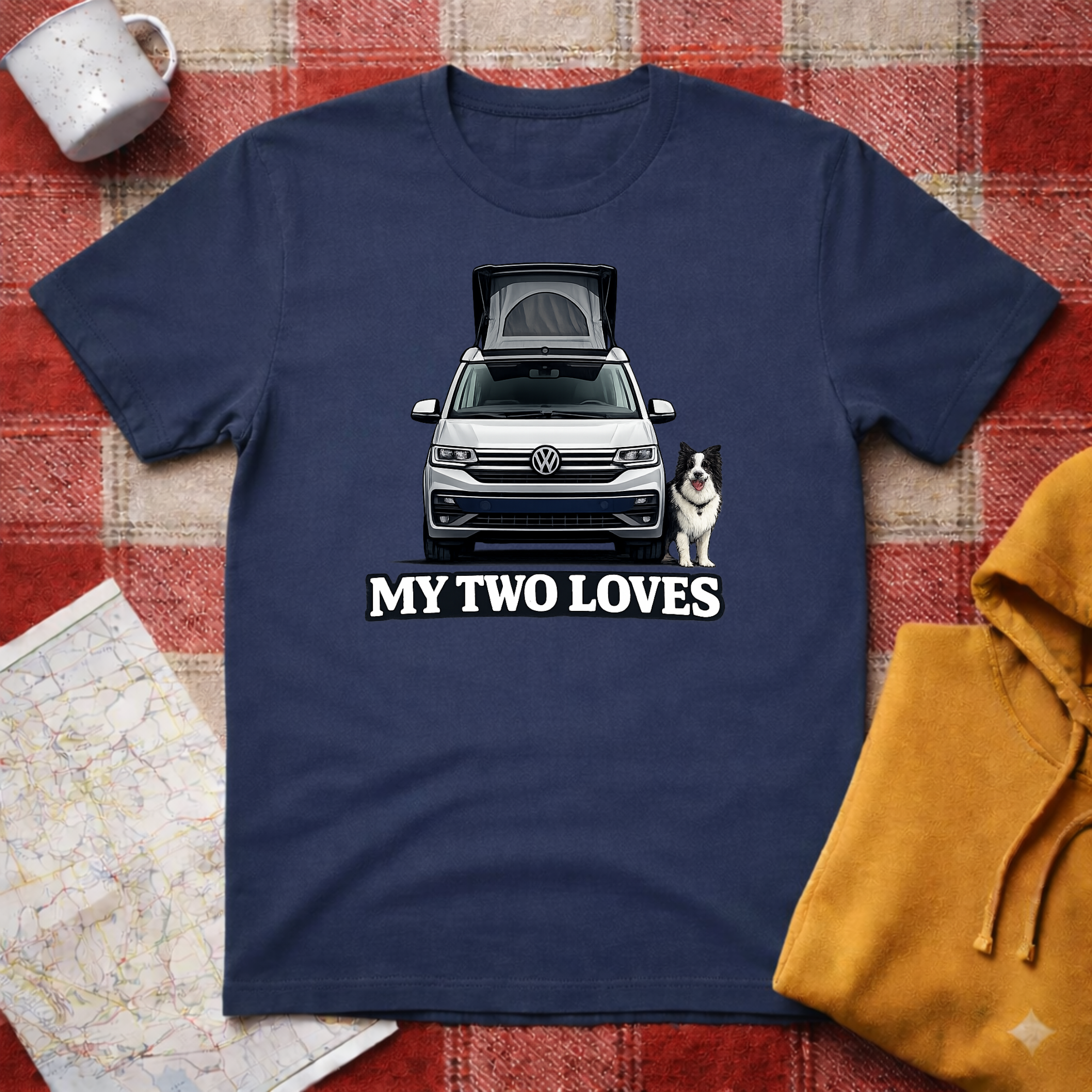 My Two Loves- Collie- T-shirt