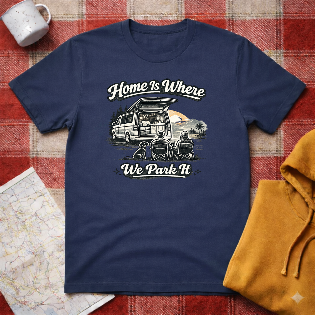 Home Is Where We Park It- T-shirt