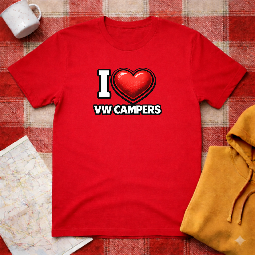 I Heart VW Campers - T-Shirt