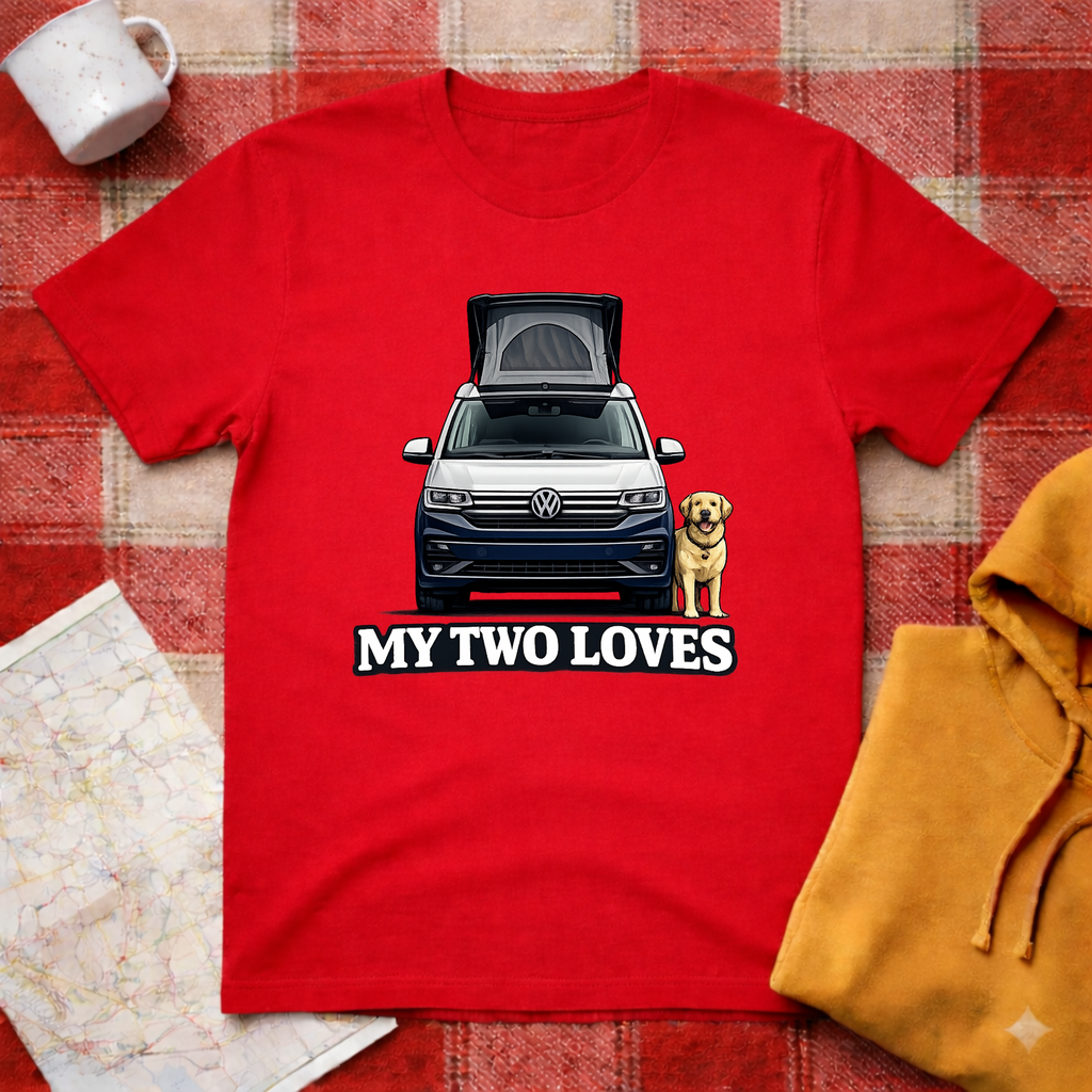 My Two Loves-Labrador-  T-shirt