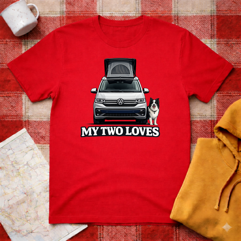 My Two Loves- Collie- T-shirt