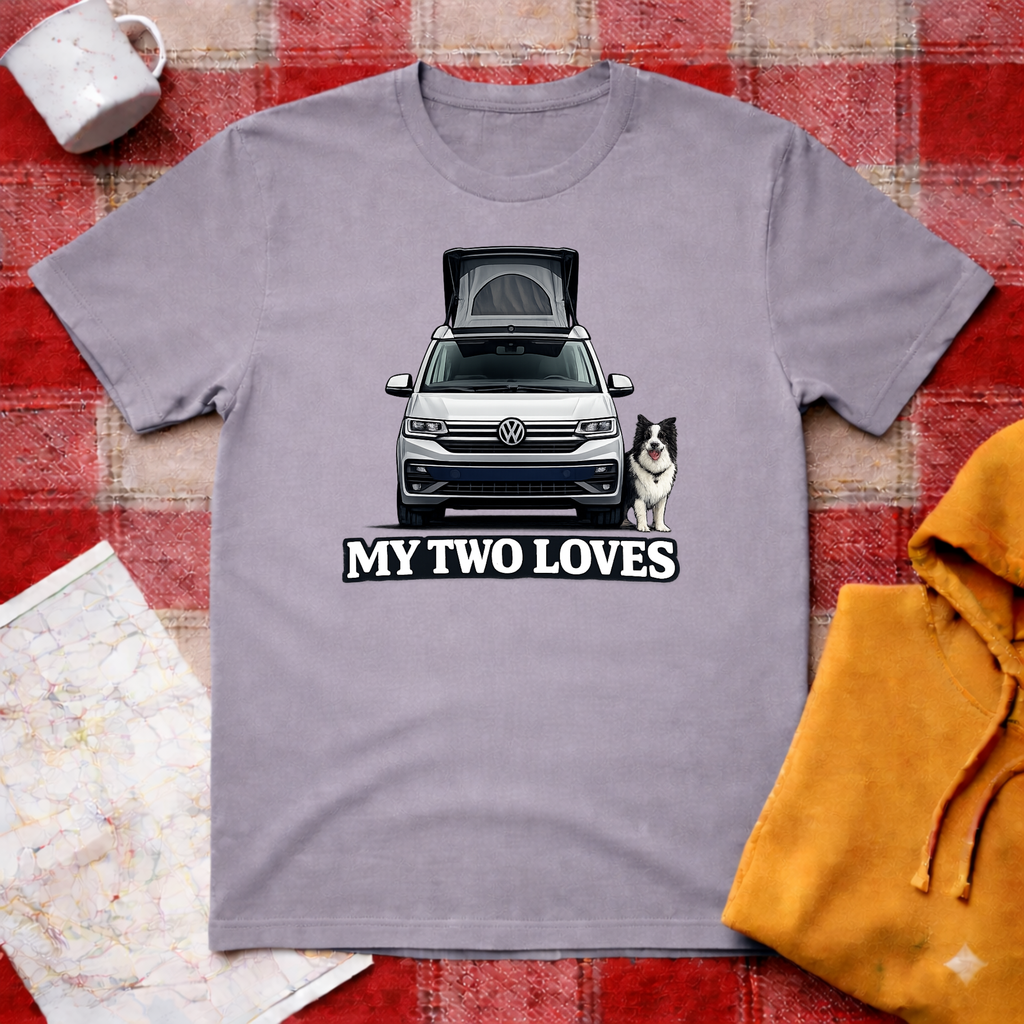 My Two Loves- Collie- T-shirt
