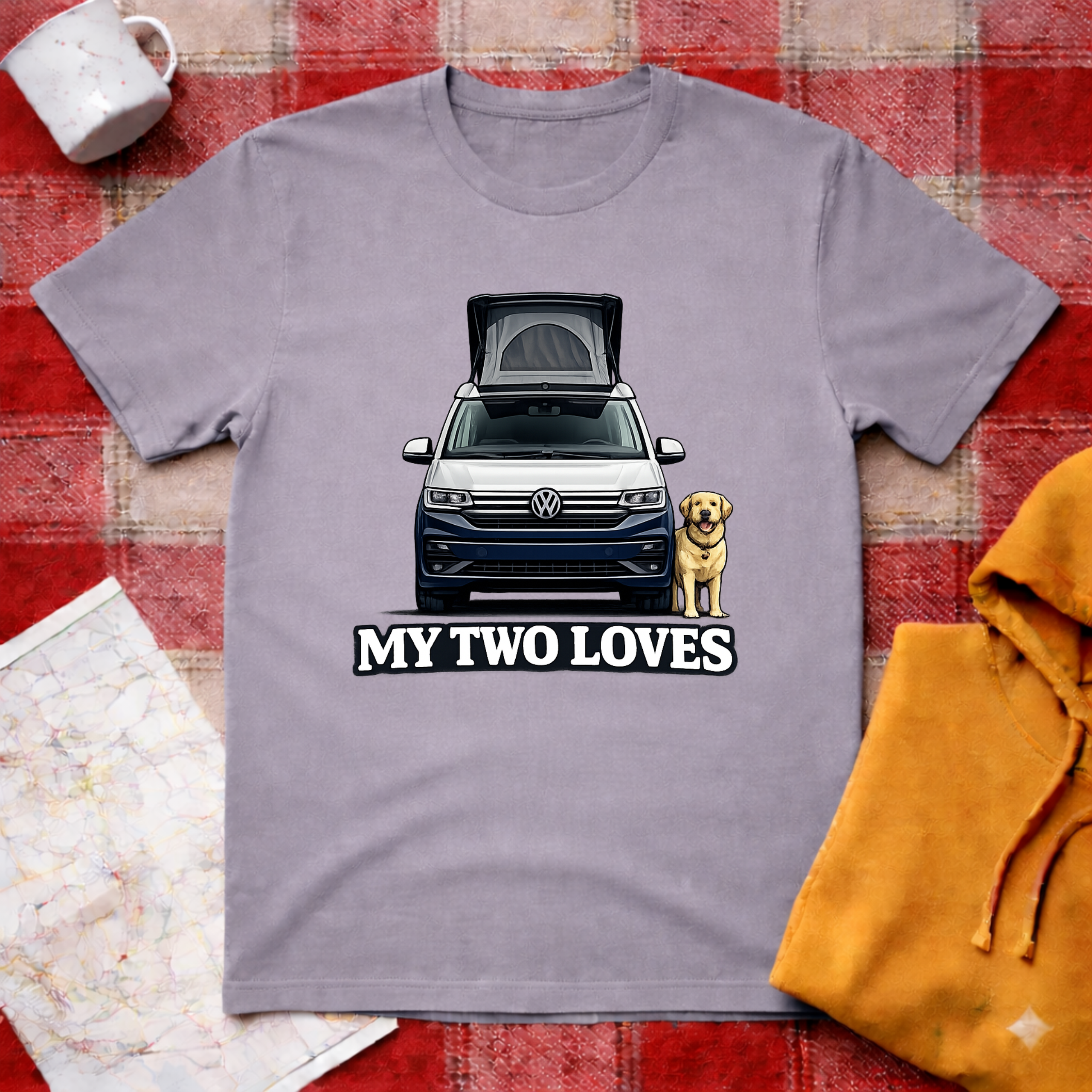 My Two Loves-Labrador-  T-shirt