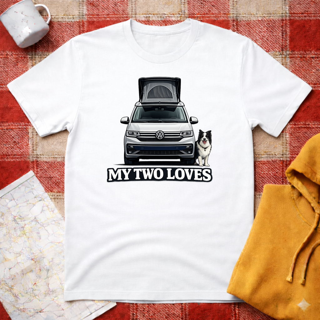 My Two Loves- Collie- T-shirt