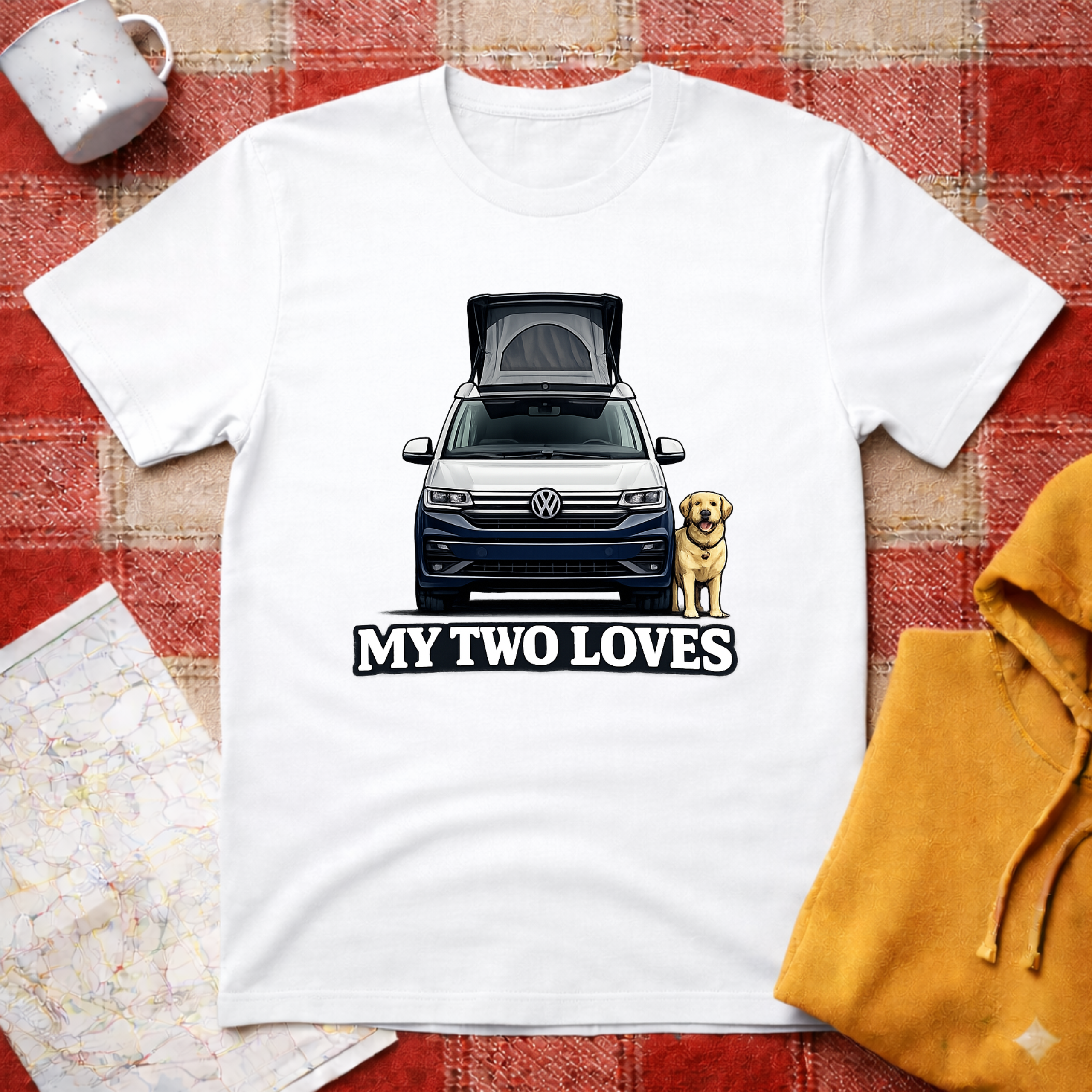 My Two Loves-Labrador-  T-shirt